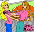 Dibujo Barbie y su amiga pintado por cari