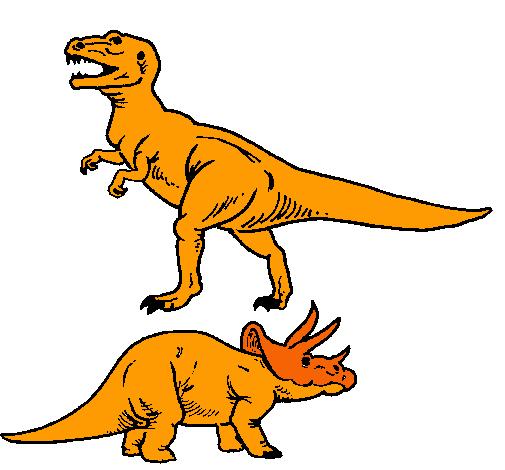 Triceratops y tiranosaurios rex