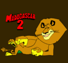 Dibujo Madagascar 2 Alex pintado por fabrizio