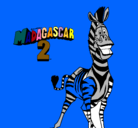 Dibujo Madagascar 2 Marty pintado por yosi