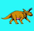 Dibujo Triceratops pintado por carol_2