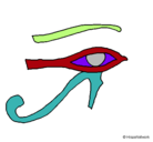 Dibujo Ojo Horus pintado por aldo