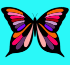 Dibujo Mariposa pintado por anahi