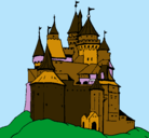Dibujo Castillo medieval pintado por chamin a