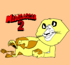 Dibujo Madagascar 2 Alex pintado por gianfranco