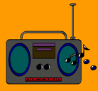 Dibujo Radio cassette 2 pintado por grabadora