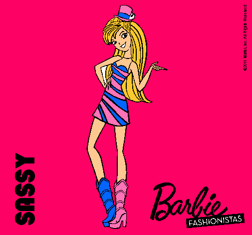 Dibujo Barbie Fashionista 2 pintado por nirma23