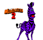 Dibujo Madagascar 2 Marty pintado por 589584895494
