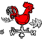 Dibujo Veletas y gallo pintado por emicaqui