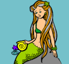 Dibujo Sirena con caracola pintado por Roxy_chik
