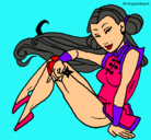 Dibujo Princesa ninja pintado por danii_krys