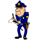Dibujo Policía haciendo multas pintado por nicolinho