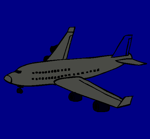 Dibujo Avión de pasajeros pintado por nahbbbbb