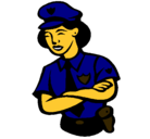 Dibujo Mujer policía pintado por sargento