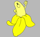 Dibujo Banana pintado por bananin