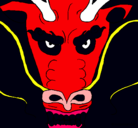 Dibujo Cabeza de dragón pintado por yago
