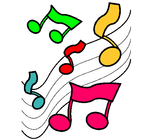 Dibujo Notas en la escala musical pintado por lauri_co