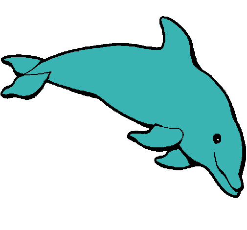 Dibujo Delfín contento pintado por maiaparis
