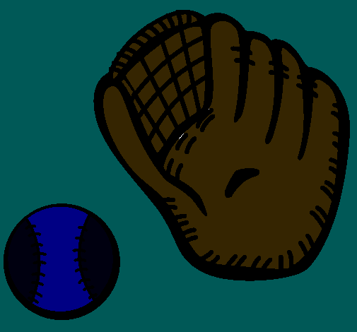 Guante y bola de béisbol