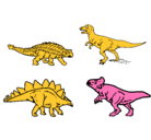 Dibujo Dinosaurios de tierra pintado por hazael