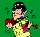 Dibujo Duende tocando el violín pintado por valenpichu