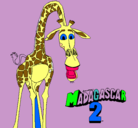 Dibujo Madagascar 2 Melman pintado por santos