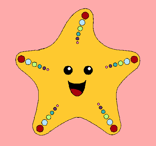 Dibujo Estrella de mar pintado por anahis