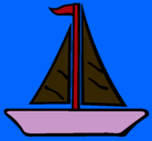 Dibujo Barco velero pintado por anafabia