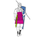 Dibujo Soldado romano pintado por mactoria