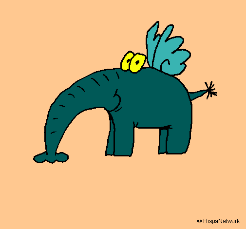 Elefante con alas