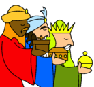 Dibujo Los Reyes Magos 3 pintado por carita