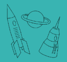 Dibujo Cohete pintado por coheteyplane