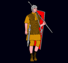 Dibujo Soldado romano pintado por frankli