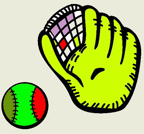 Guante y bola de béisbol