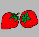 Dibujo fresas pintado por azcrafter