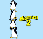 Dibujo Madagascar 2 Pingüinos pintado por berta 