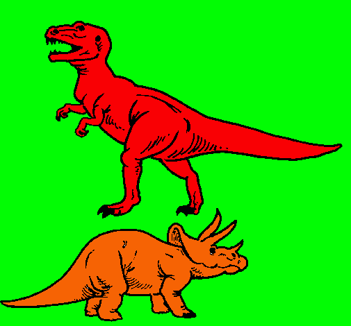 Triceratops y tiranosaurios rex