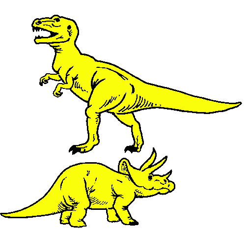 Triceratops y tiranosaurios rex