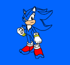 Dibujo Sonic pintado por brian