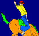 Dibujo Vaquero en caballo pintado por TRISTAN