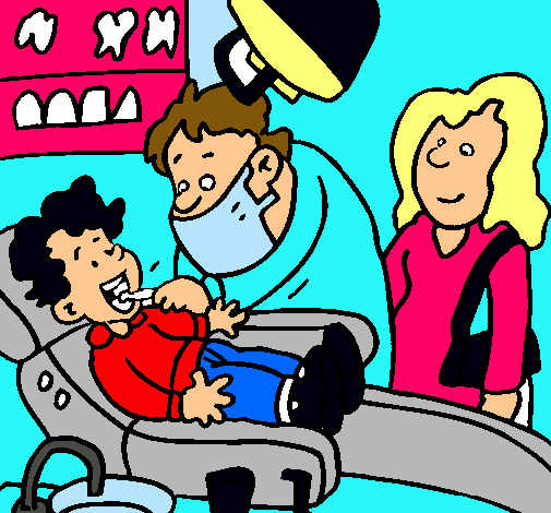 Niño en el dentista