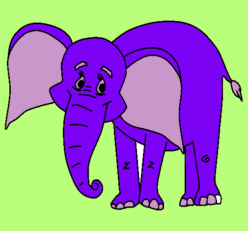 Dibujo Elefante feliz pintado por Toriy