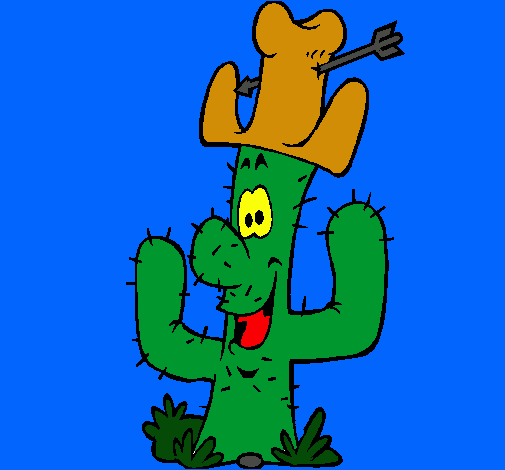 Cactus con sombrero