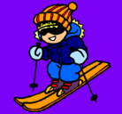 Dibujo Niño esquiando pintado por Xatooo