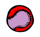 Dibujo Pelota de béisbol pintado por cari