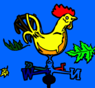 Dibujo Veletas y gallo pintado por ryetf