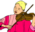 Dibujo Violinista pintado por oleidys