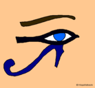 Dibujo Ojo Horus pintado por ocheay