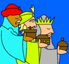 Dibujo Los Reyes Magos 3 pintado por ivet