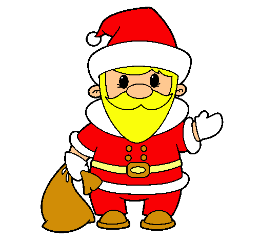 Dibujo Papa Noel 4 pintado por pollo